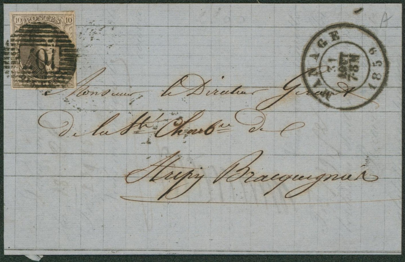 n°10A bien margé sur LAC obl P107 (Luxe) çàd Manage > Strepy-Bracquegnies