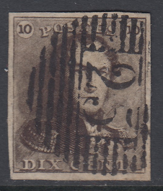 1 bien margé, oblitération P25 de Charleroi.