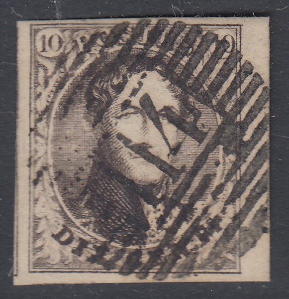 10A margé, oblitération P114 de Termonde.