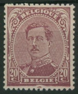 Albert I - n°140** neuf sans charnières (MNH) + curiosité : encore en dessus de BELGIE. 