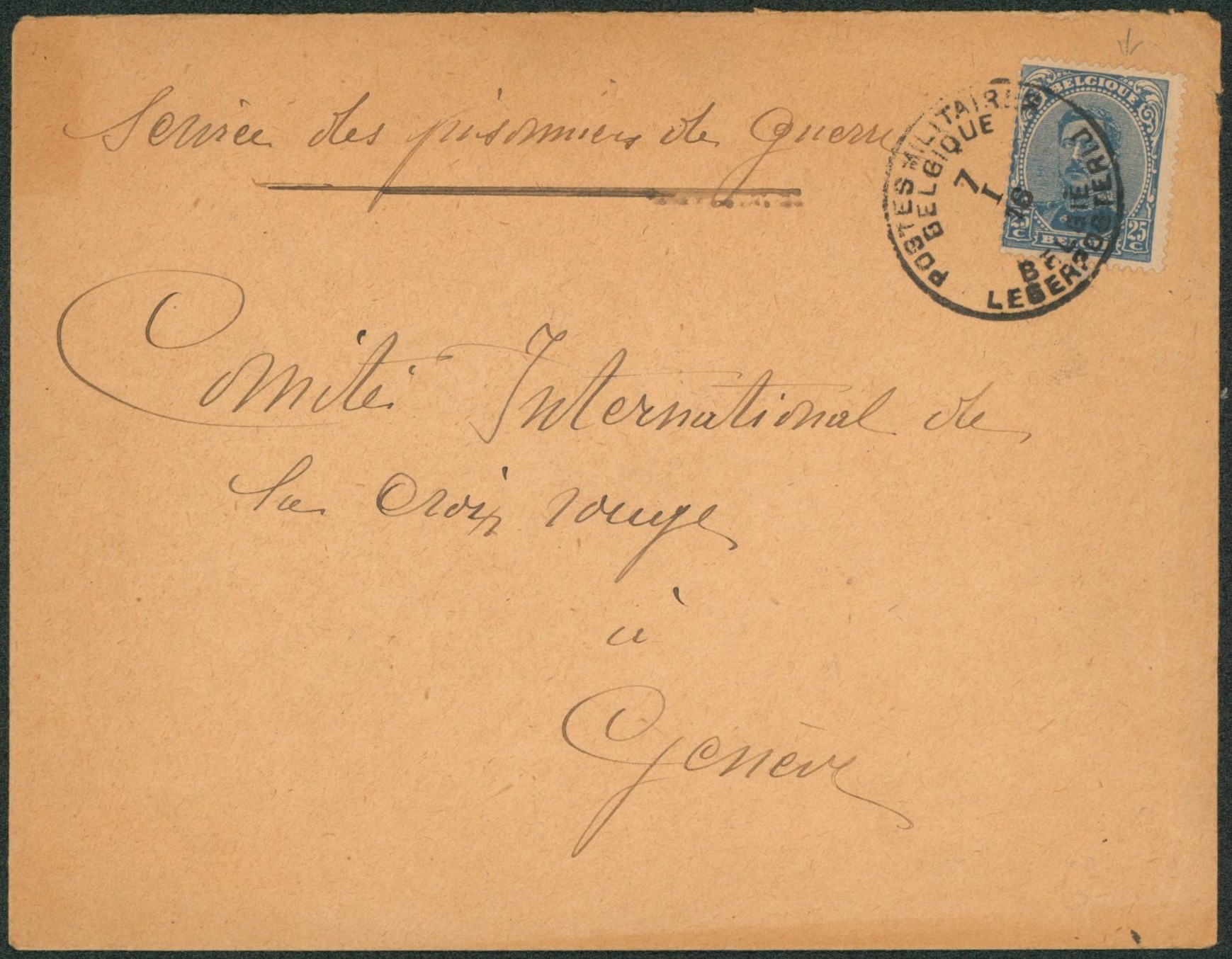 n°141 sur lettre obl P.M.B. > Comité international de la croix-rouge à Genève. 