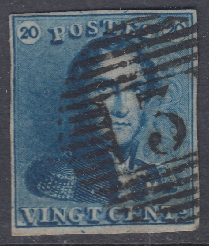 2 margé, oblitération P3 d'Andennes.