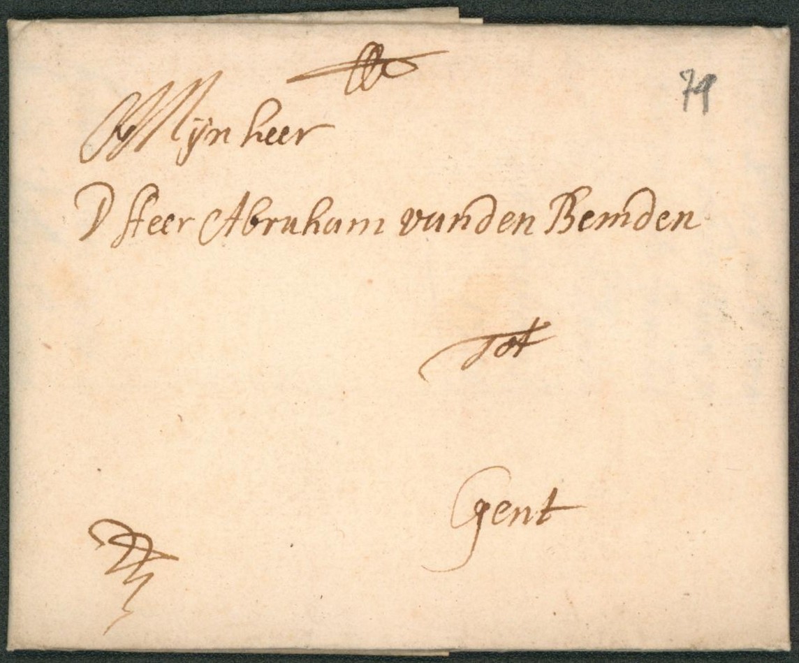 LAC datée de Antwerpen (Anvers) sans marque de départ > Gent / Messager