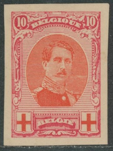 Croix-rouge - n°133 non dentelé / Ongetand + variété : Balafre (V3). Rare !