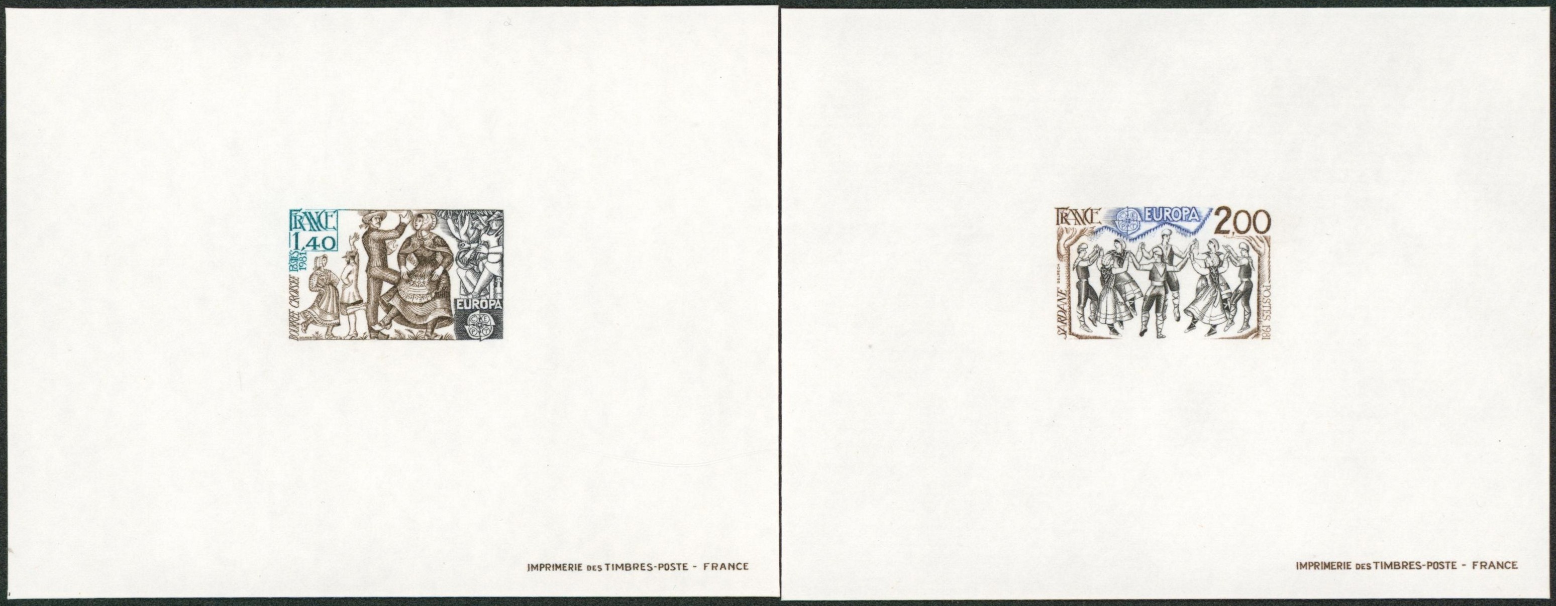 France - n°2138/39 épreuve de luxe (tirage 200 ex.) EUROPA 1981.