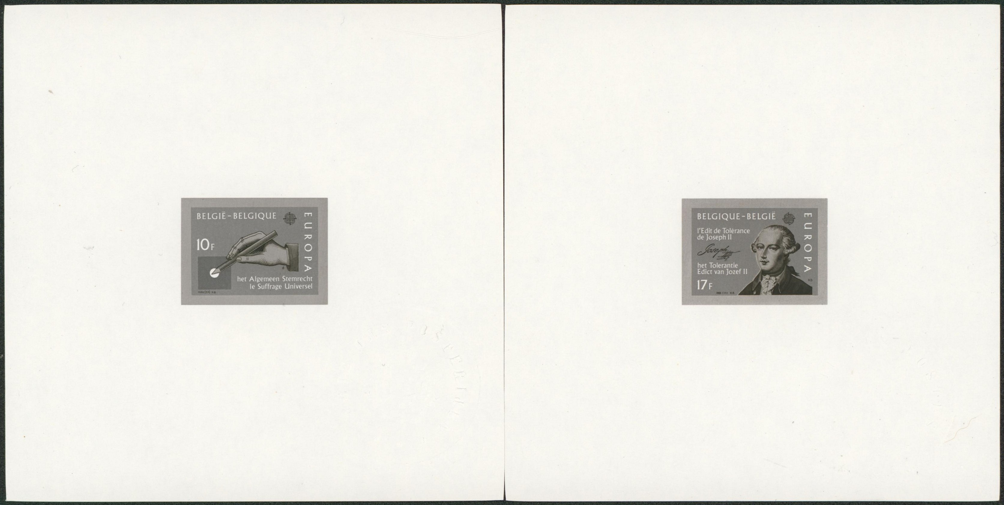 Feuillet ministériel n°2048/49 EUROPA 1982 (tirage 70 ex)