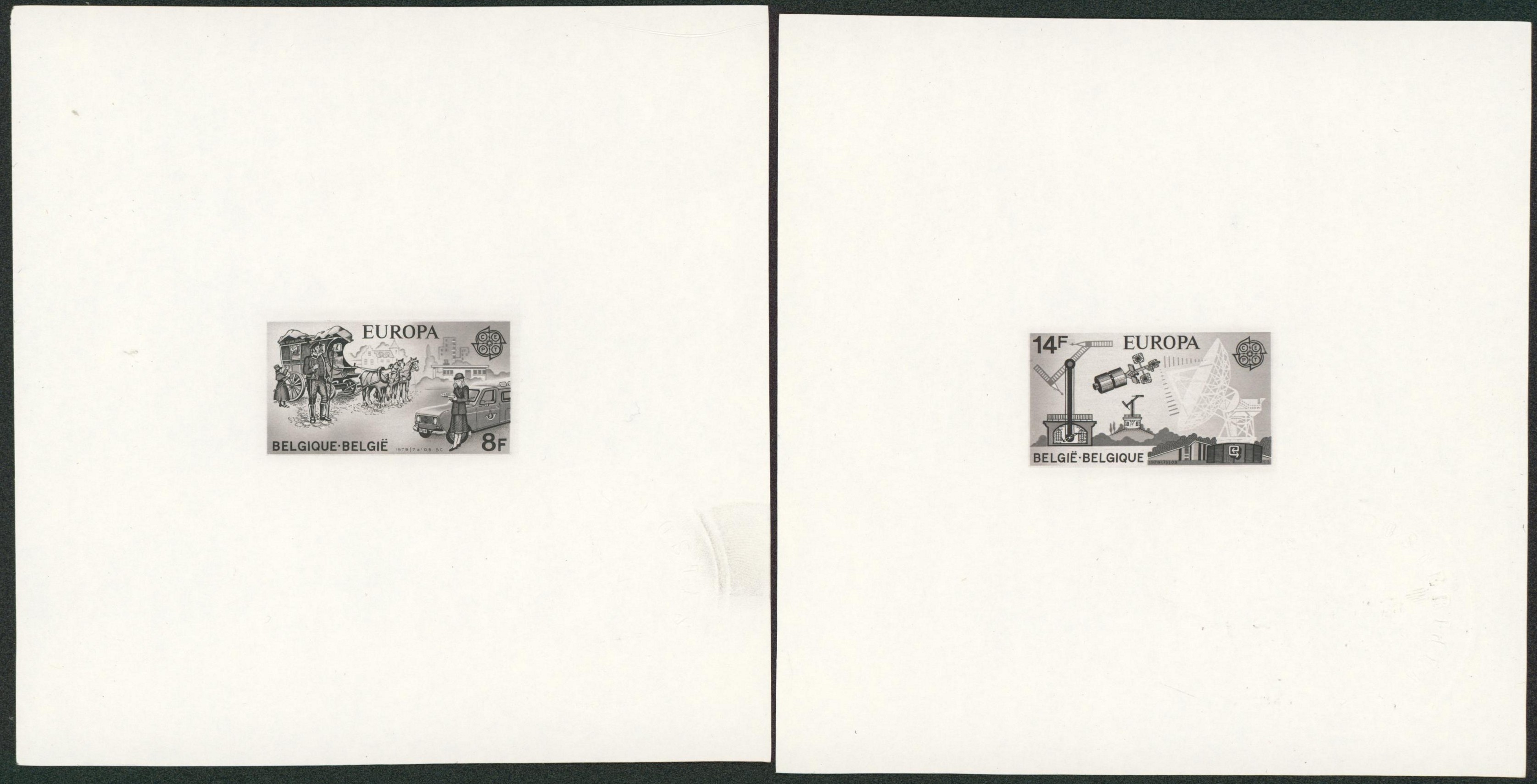 Feuillet ministériel n°1930/31 EUROPA 1979 (tirage 65 ex) Télécommunications