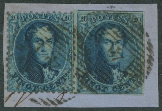 Affranch. Mixte sur fragment çàd 11 + 14 obl P40 Florennes