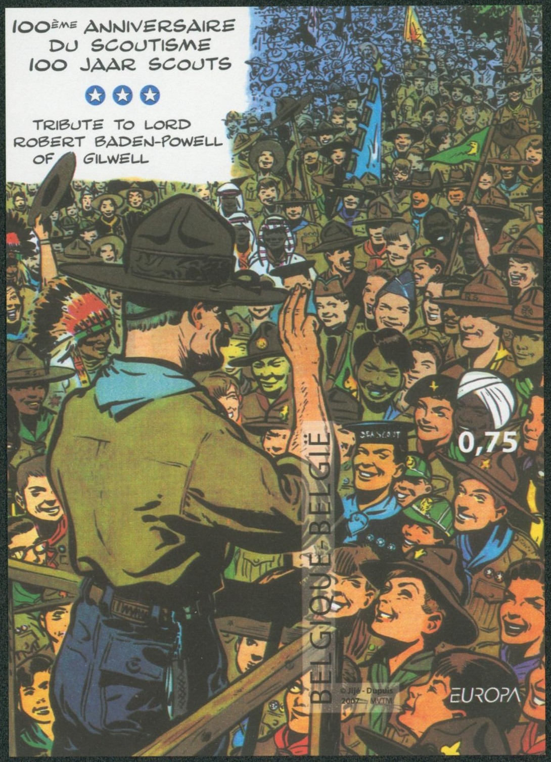 Non dentelé (Année 2007) - BL142 SCOUTISME. Scout, EUROPA. 