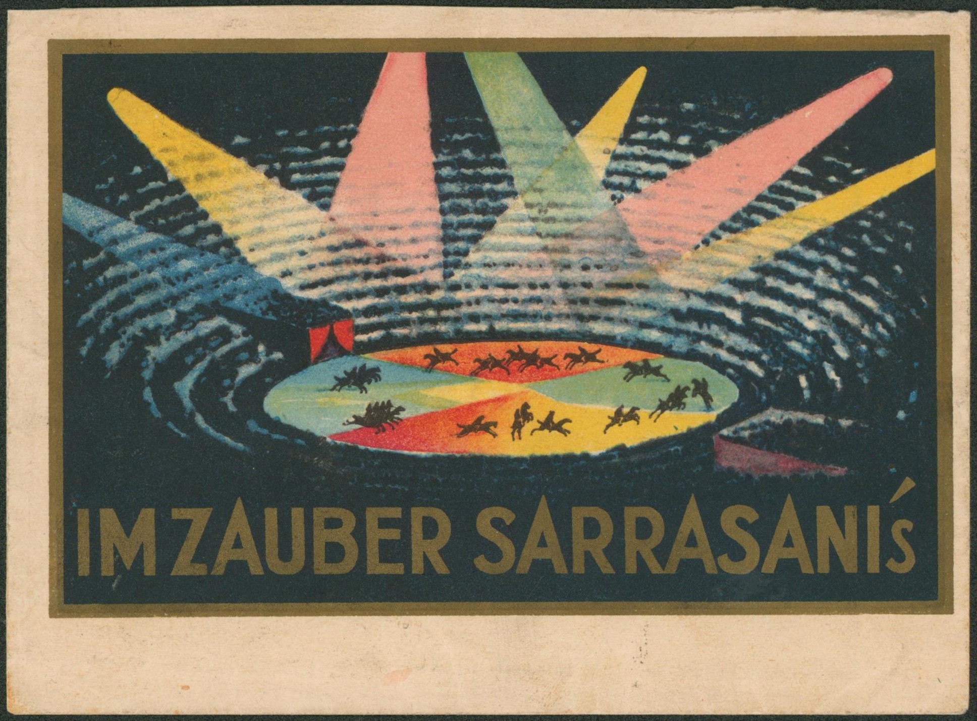 Lion héraldique - n°288 sur lettre illustrée (Sarrasani, Carnaval, cirque) expédié de Antwerpen > Bressoux 