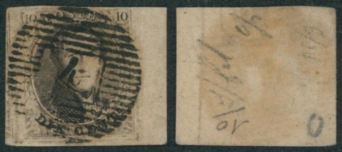 n°10 marges luxes obl P4 Anvers. Superbe