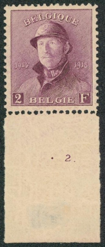Roi Casqué - n°176** neuf sans charnières (MNH) + BDF et numéro de planche "2". Superbe !