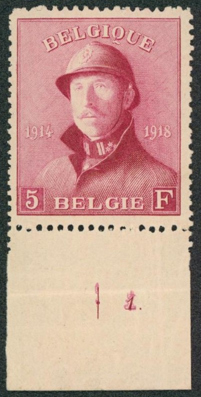 Roi Casqué - n°177** neuf sans charnières (MNH) + BDF et numéro de planche "1". Superbe !