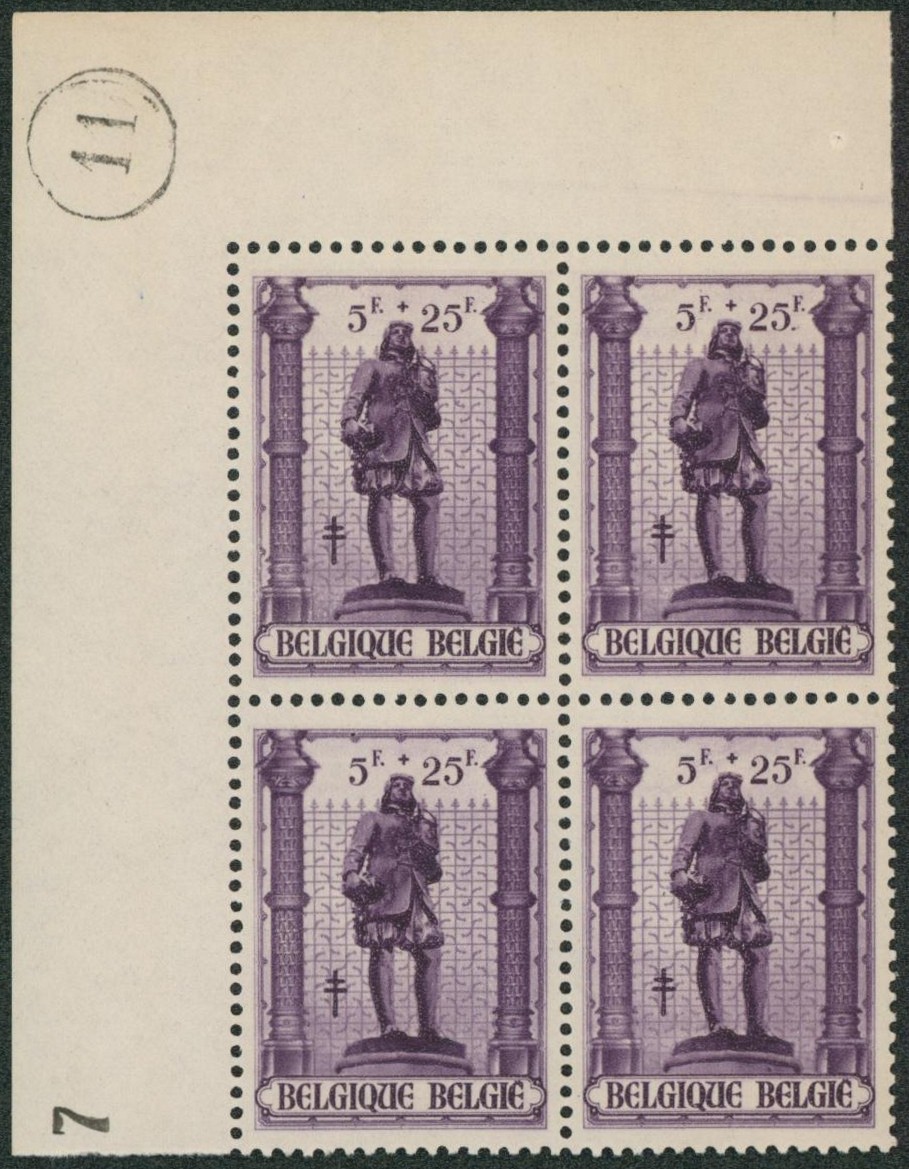 n°622-V1** dans bloc de 4 neuf sans charnières. Variété