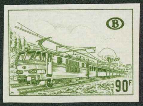 Chemin de fer - n°TR424 non dentelé (tirage 90 exemplaires !) Rare.