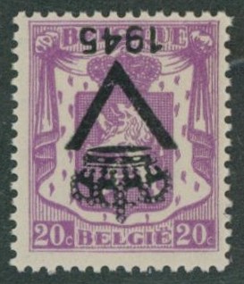 émission privée - PR65** + surcharge renversée. Rare !