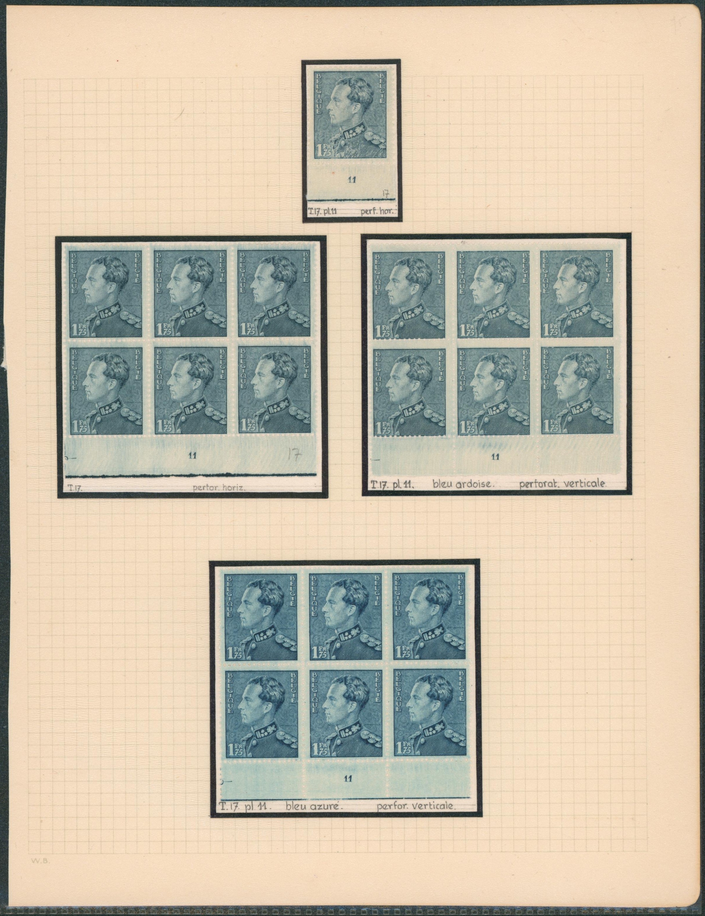 Page de collection (Poortman) - n°430 : Tirage 17. Numéro de planche, nuances ! Superbe