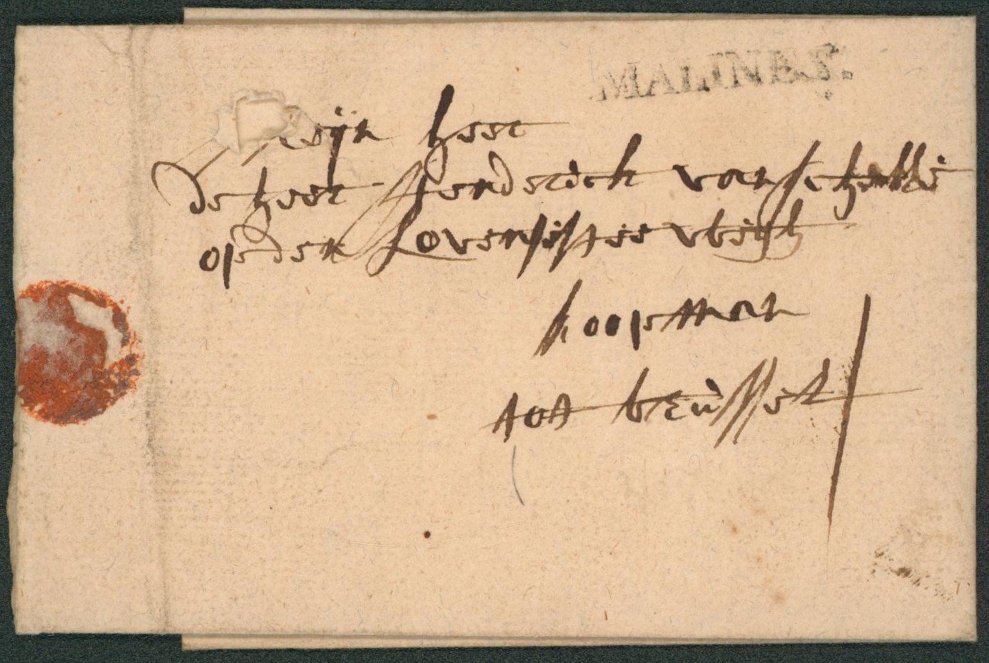 LAC datée de Malines (1752) obl linéaire noir MALINES par porteur > Brussel