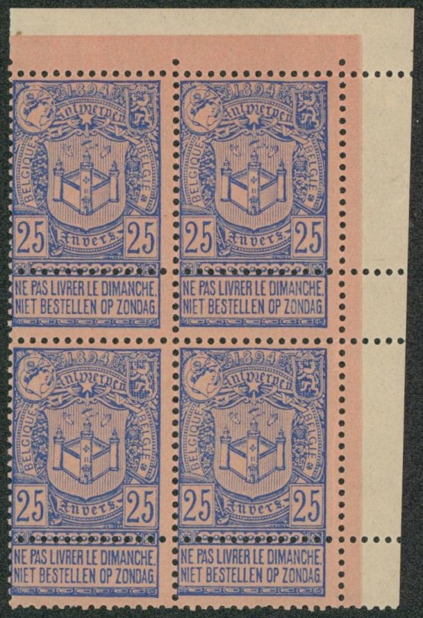 n°70-V en bloc de 4** neuf sans charnières (MNH).
