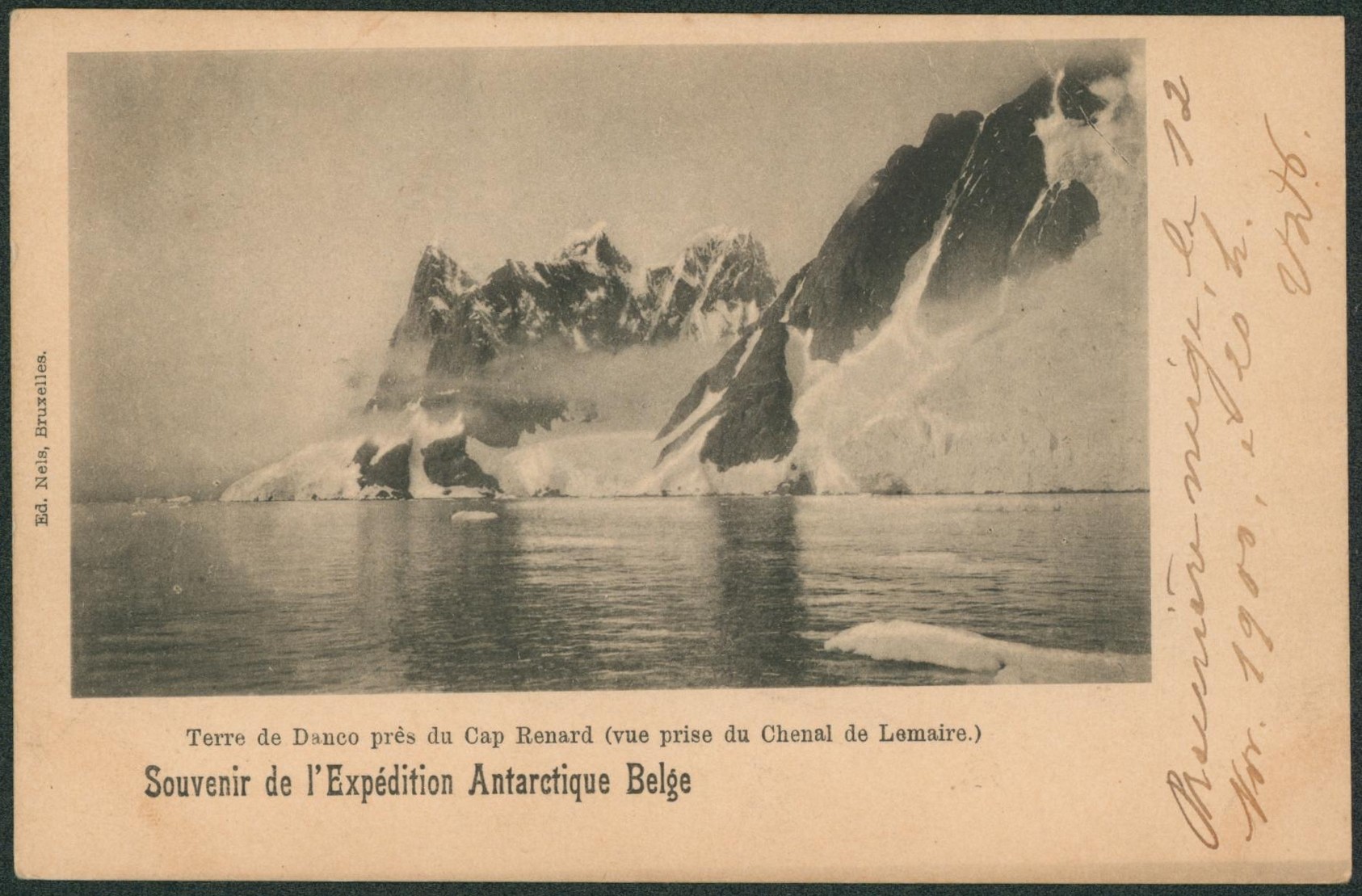 n°56 sur CP vue (souvenir de l'expédition antarctique Belge - Terre de danco près du cap renard) Ed. Nels > Bruxelles. TB