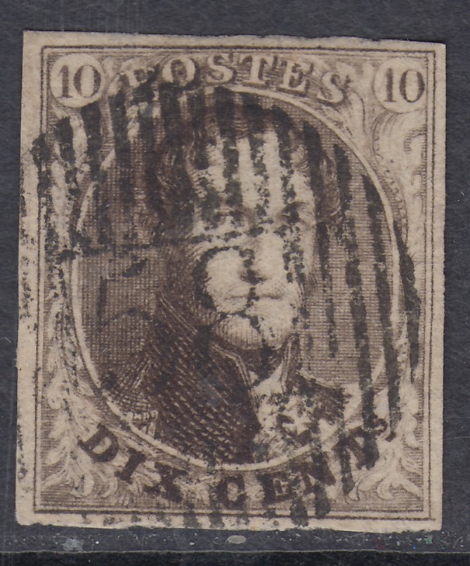 6 margé, oblitération de distribution D58 de Waterloo.
