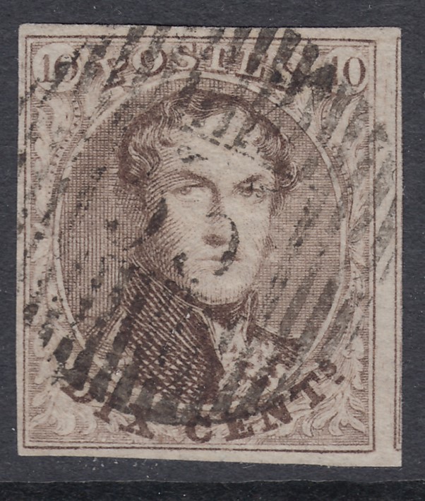 10A margé, oblitération de distribution D55 de Waerschoot.