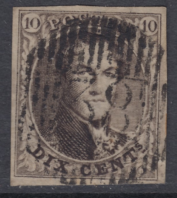 6 margé, oblitération de distribution D38 de Nandrin.