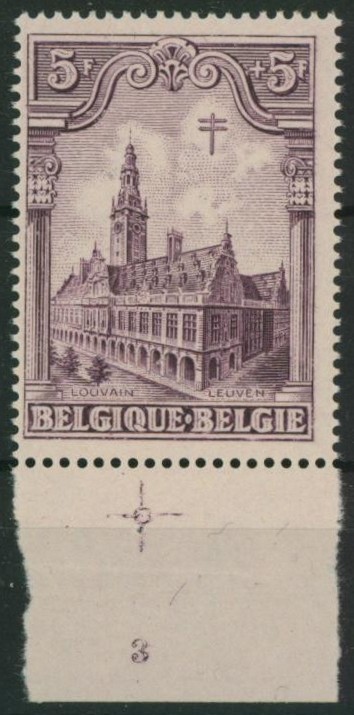 Antituberculeux (Leuven) - n°272** + numéro de planche "3" neuf sans charnières (MNH)