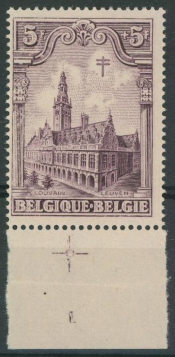 Antituberculeux (Leuven) - n°272** + numéro de planche "1" neuf sans charnières (MNH)