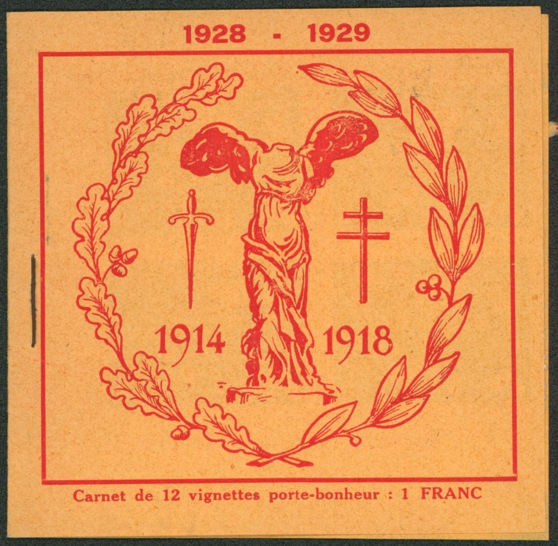 Erinnophilie - carnet de vignettes antituberculeux (valeur 1 Franc, complet) / Belgique.
