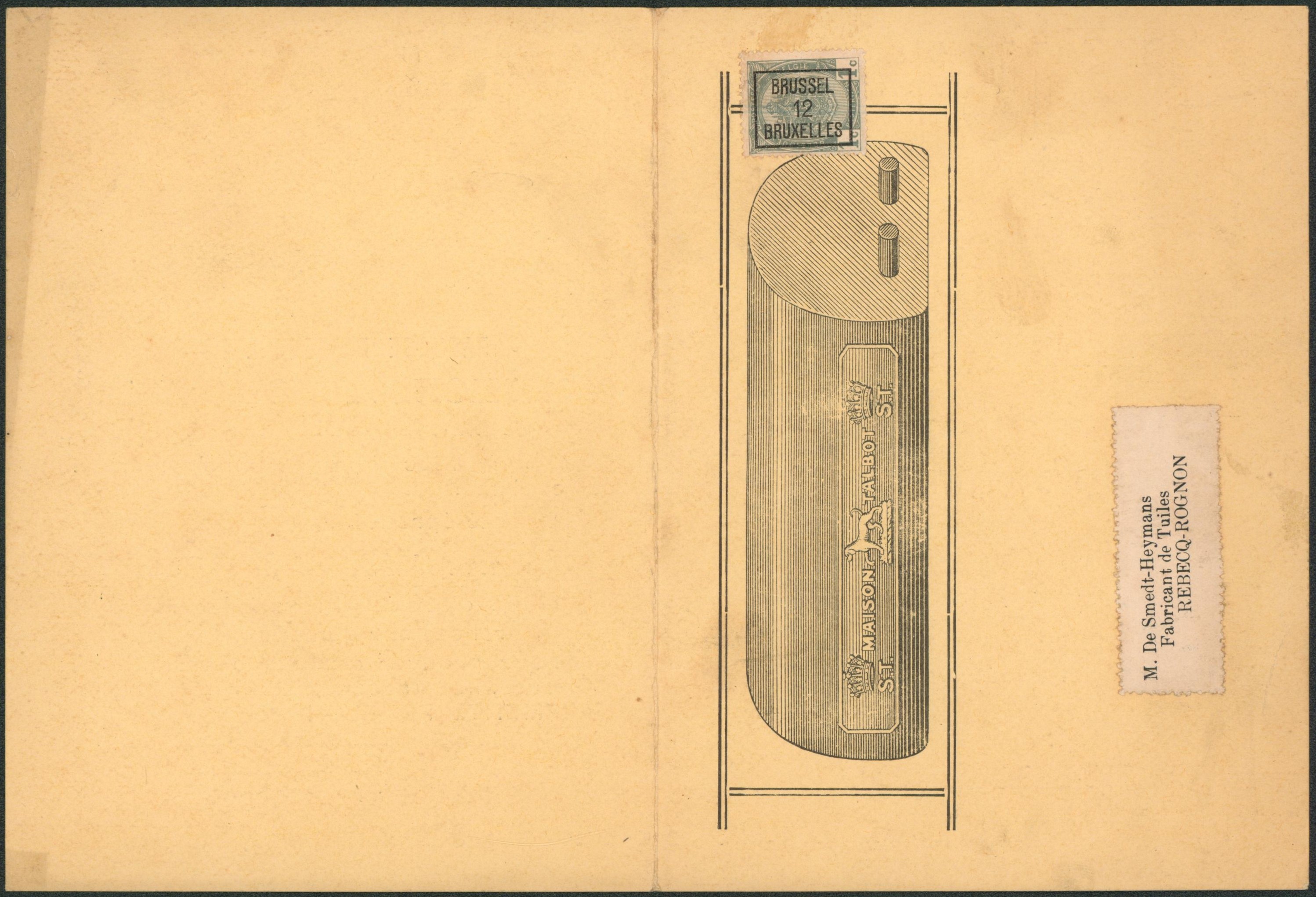 n°81 sur imprimé préo BRUSSEL / BRUXELLES 12 (maison talbot, roues caoutchoutées, bandage,…)