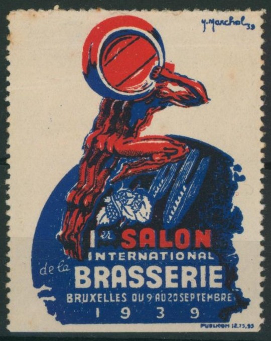 Erinnophilie - 1er salon international de la brasserie (Bruxelles, 1939)