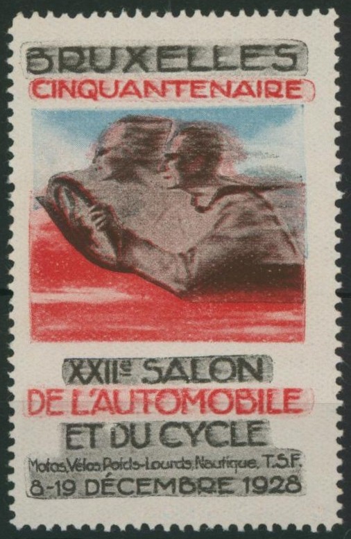 Erinnophilie - Bruxelles cinquantenaire XXIIe salon de l'automobile et du cycle (1928)