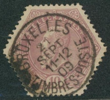 TG11 obl simple cercle "Bruxelles / Timbres-poste". Rare