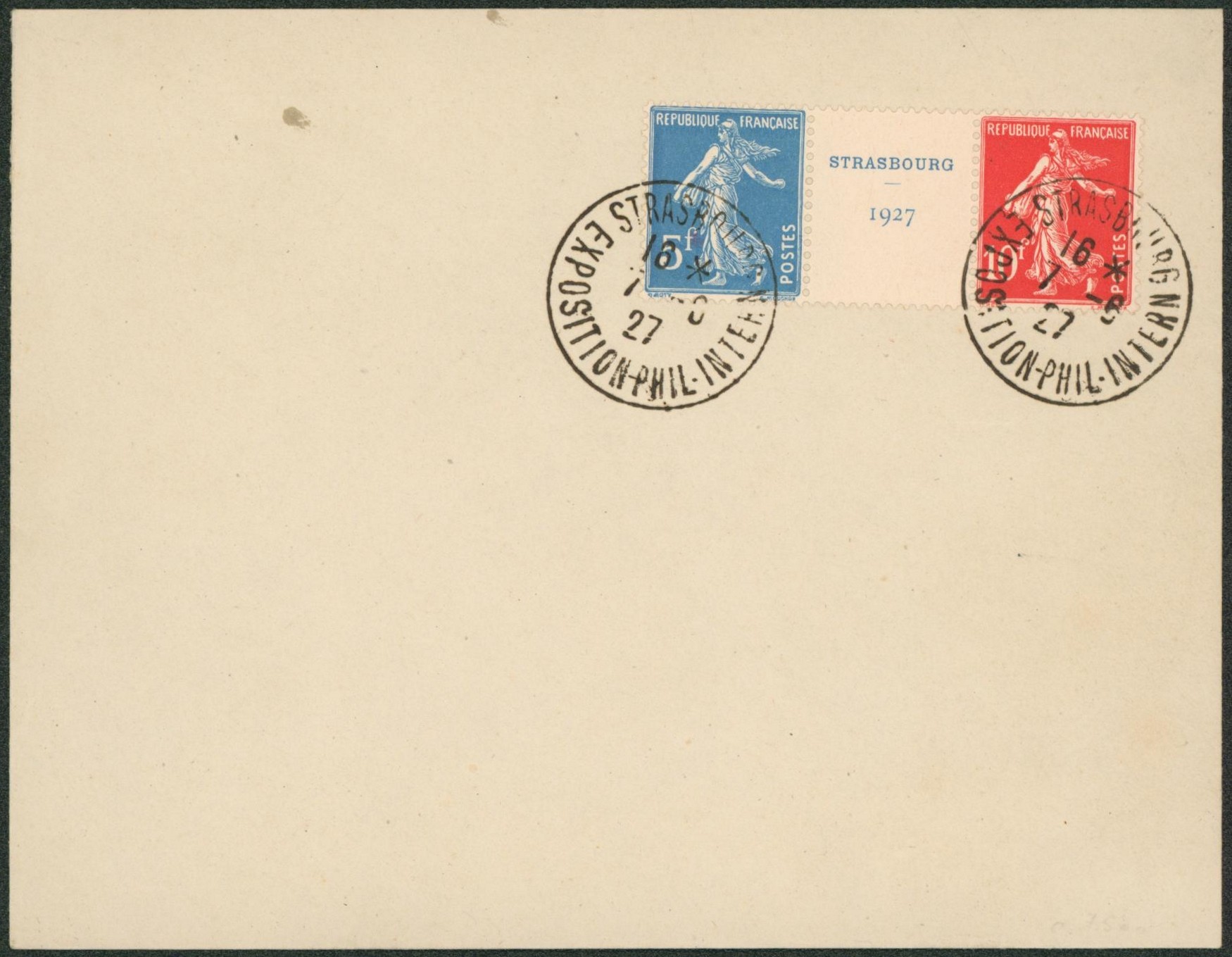 France - Yv n°242A exposition philatélique de strasbourg sur lettre + obl de l'exposition.