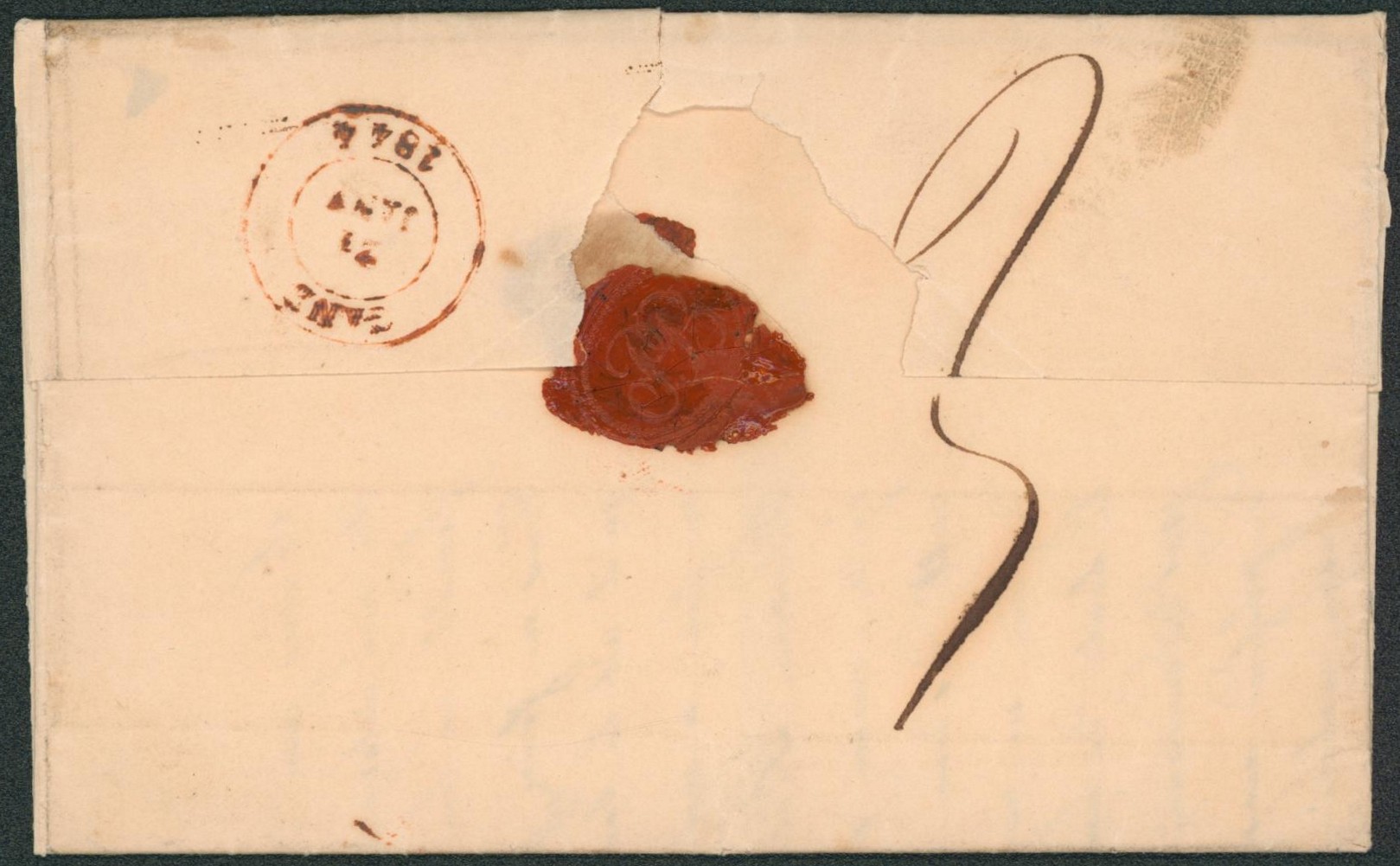 LAC datée de Dottignies + cachet dateur "Mouscron" en P.P. > Gand.