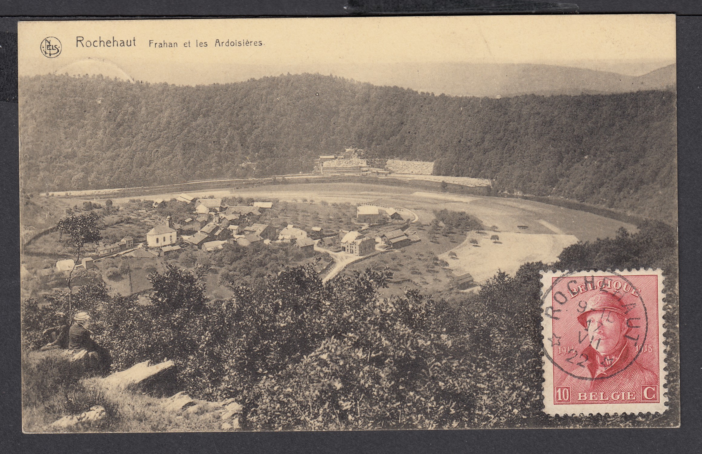 168 au recto de la Cp ( Rochehaut ) du relais de Rochehaut le 12.VII.1922 vers BXL.