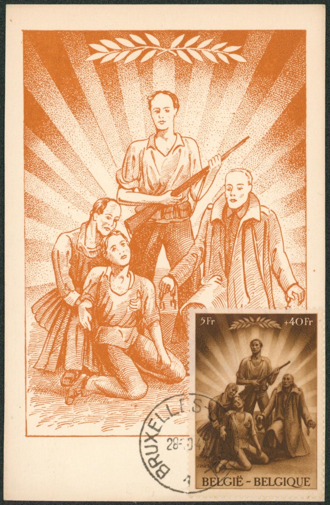 Carte-maximum - n°709 au profit des prisonniers de guerre. TB et R !