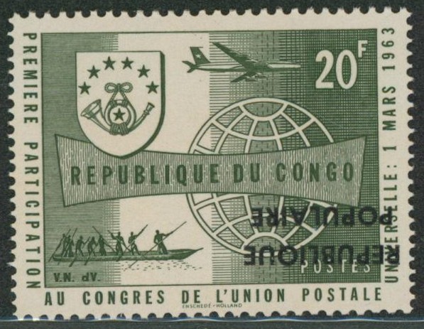 Congo - Poste locale "stanleyville" n°10** (MNH) + surcharge renversée !