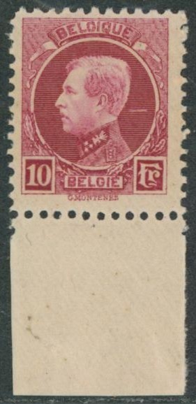 Petit montenez - n°219 + BDF** neuf sans charnières (MNH). Curiosité : ligne blanche à droite de la tête.