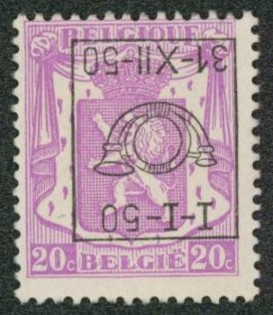 Préo 601-Cu (*) sans gomme, surcharge renversée.