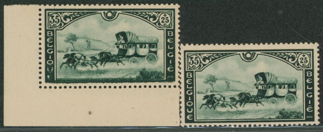 n°409** neuf sans charnières + curiosité : encrage prononcé dans le bas. Timbre normal pour comparaison. Superbe !
