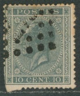 n°17Ac oblitéré + curiosité de piquage