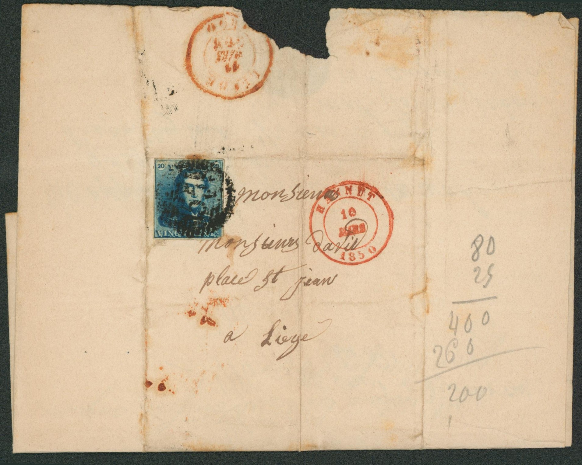 n°2 au filet sur LAC obl P55 çàd Hannut (10/3/50) > Liège.